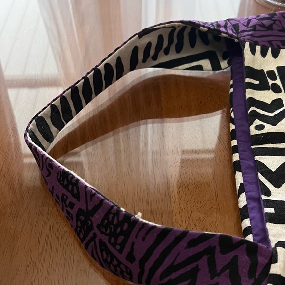 African Multi Print Cloth Shoulder Bag Good Condition - Picture 9 of 15